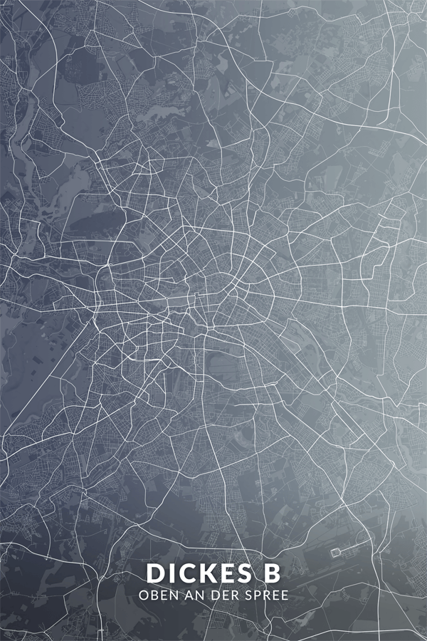 Stadtplan Berlin - Dickes B - Oben an der Spreel