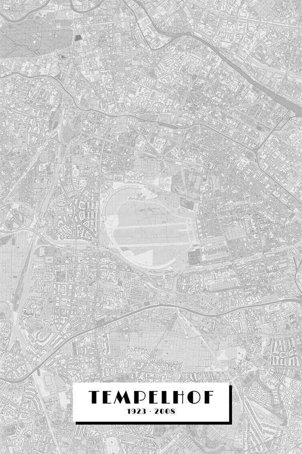 Stadtplan Berlin - Tempelhof 1923 bis 2008