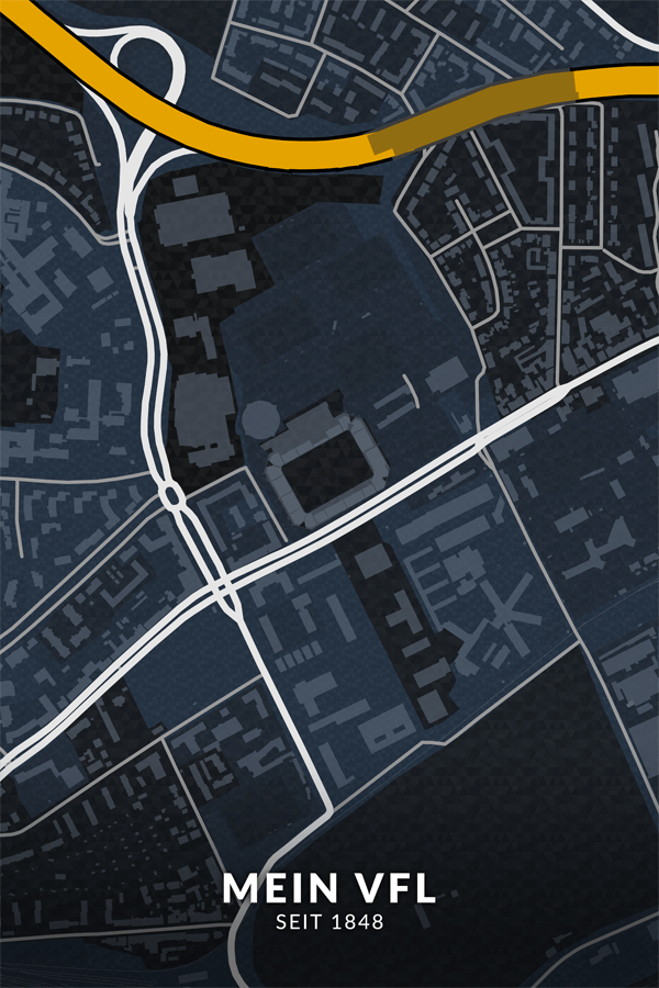 Stadtplan Bochum Heimat Liebe Fußball