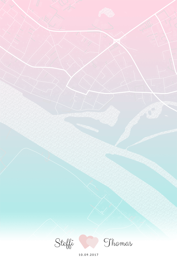 Stadtplan Bonn Hochzeit Liebe Geschenk