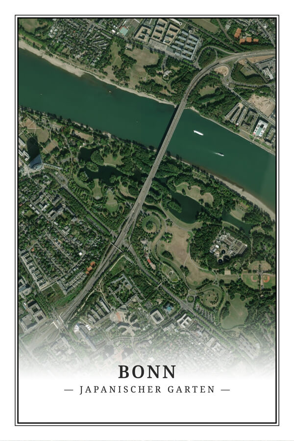 Stadtplan Bonn Japanischer garten Satellit