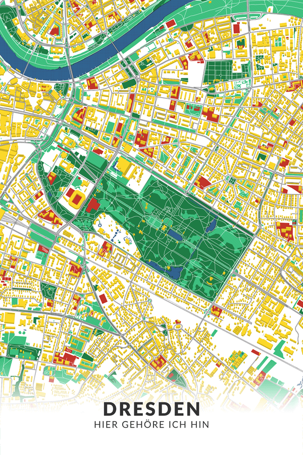 Stadtplan Dresden Lichtenstein Popart