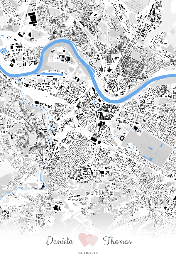Stadtplan Dresden Liebe Hochzeit Geschenk