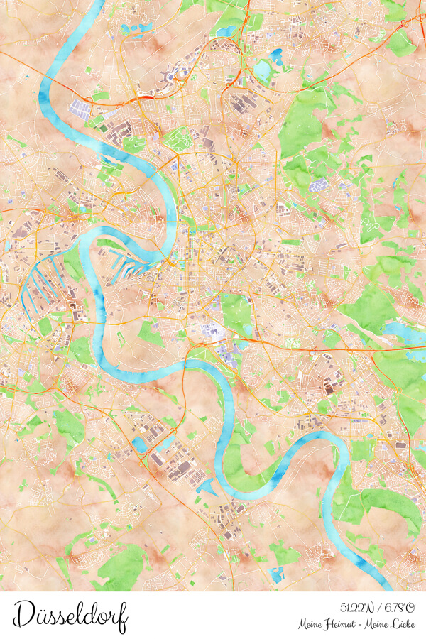 Stadtplan Düsseldorf Meine Heimat Meine Liebe