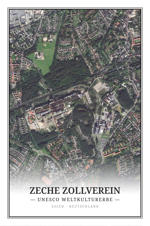 Stadtplan Essen Zeche Zollverein Unesco Weltkulturerbe Satellit