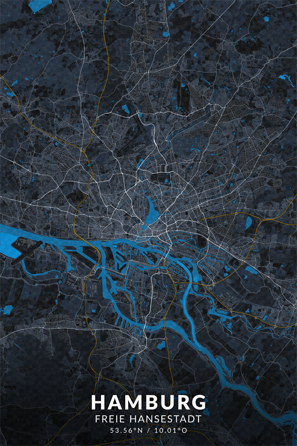 Stadtplan Freie Hansestadt Hamburg