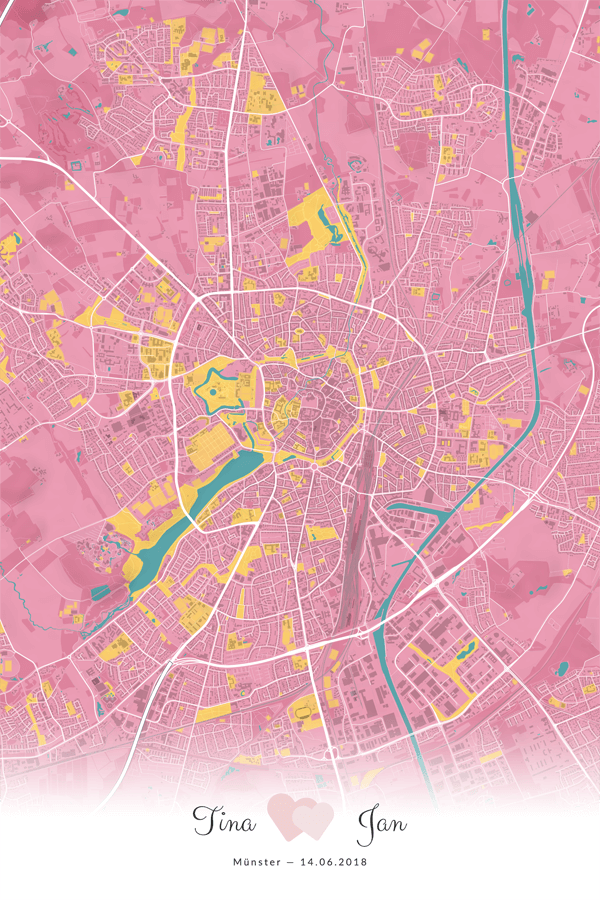 Stadtplan Münster - Unsere Hochzeit