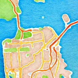 San Francisco im Stil Wasserfarbe