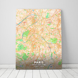 Leinwand von Paris im Stil Wasserfarbe